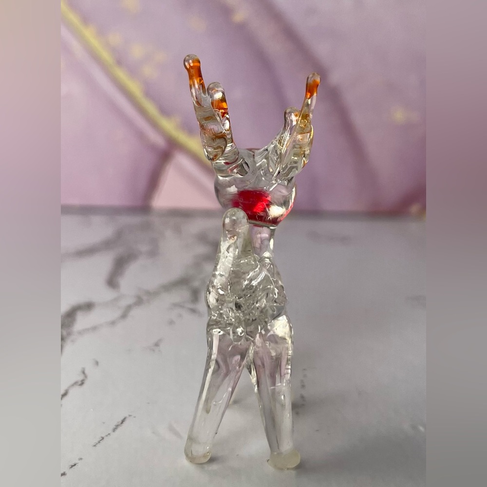 Mini Glass Reindeer Rudolph - Picture 6 of 14